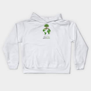 Save tree save planet Kids Hoodie